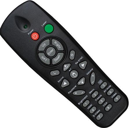 Optoma BR-3057L Remote Control with Laser Fits with DS551, DX551, TS551, TX551, TX631-3D and TW631-3D Projectors, Dimensions 6