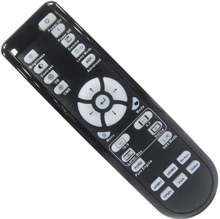 Optoma BR-3058B Remote Control with Backlight Fits with HD83 and HD8300 Projectors, Dimensions 6