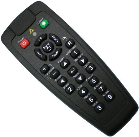 Optoma BR-5021L Remote Control with Laser & Mouse Function Fits with EX330, EW330, TX330 and TW330 Projectors, Dimensions 6