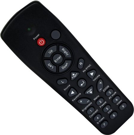 Optoma BR-5031N Remote Control with Mouse Function Fits with EP726S, DX606V and DX606VB Projectors, Dimensions 6