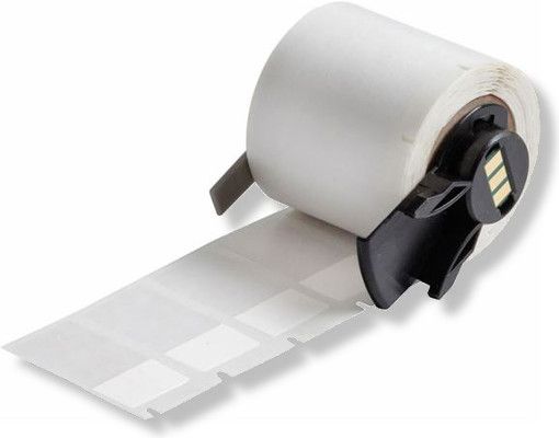 Brady PTL-30-427 TLS 2200 and TLS PC Link Labels, White/Translucent Color; Vinyl Material; Self-Laminating Vinyl; Self-Laminating, Self-Extinguishing, Excellent water and oil resistance, Excellent abrasion and smudge resistance; 250 per Roll; For BMP61, TLS 2200, TLS-PC Link and BMP71 Printers; Dimensions 0.75 