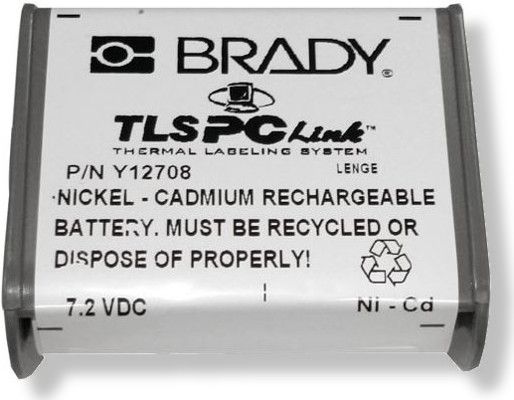 Brady TLSPC-BP TLS-PC Link Rechargeable Battery Pack, Black/White Color; Nickel/Cadmium Rechargeable Battery; 7.2 VDC Output Voltage; For TLS-PC Link Printer; Weight 0.3 lbs; UPC 662820188018 (BRADY-TLSPC-BP BRADYTLSPC-BP BRADYTLSPCBP TLSPC-BP TLSPCBP BRADY-TLSPCBP) 