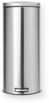 Brabantia 478888 Pedal Bin with Motion Control, 30-Liter Capacity, White, Matte Steel Finish, Step Features, Round Shape, Lid stays open when opened by hand, Lid closes quietly by itself when pedal is used, Liners fit perfectly with no ugly over wrap, Stainless steel construction resists corrosion, Large opening helps avoid spills, 15.5" W x 11.5" D x 26" H, UPC 089786424019 (478888 BRABANTIA478888 BRABANTIA-478888 BRABANTIA 478888) 