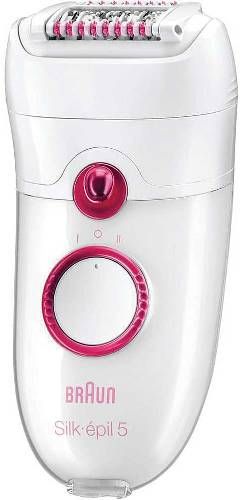 Braun 5280 Silk-pil 5 Legs & Body Epilator, White/Raspberry, Close-Grip Technology, High Frequency Massage System, Pivoting Head, SoftLift Tips effectively lift even flat-lying hair and help guide them to the tweezers for removal, Cooling Glove effectively cools the skin before and soothes it after epilation to further increase your comfort, UPC 069055864005 (BRAUN5280 BRAUN-5280)