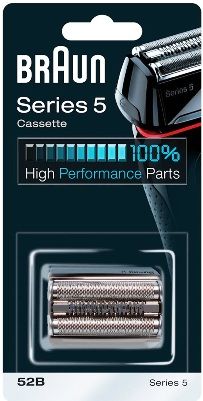 Braun 52B Combi Cassette Replacement Pack Black Fits with 5020, 5020s, 5030, 5030s, 5040, 5040s, 5050, 5050cc, 5070, 5070cc, 5090 and 5090cc Shavers; UPC 069055870686 (BRAUN52B BRAUN-52B)