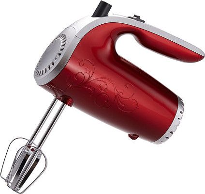 Brentwood Appliances HM-48R Kitchen Essential Hand Mixer 5 Speed, Red Color, Lightweight Ergonomic Design, Powerful 150 W Motor, Beater ejection button for easy cleaning, Durable and Dishwasher safe beaters, Weight 1.70 lbs, UPC 812330021873 (BRENTWOODHM48R BRENTWOOD-HM-48R BRENTWOOD HM 48R HM48R)