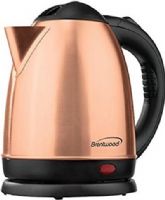 Brentwood Appliances KT-1780RG Rose Gold Electric Stainless Steel Kettle, Brushed Stainless Steel Rose Gold Finish, 1.5 Liter Capacity, BPA FREE, Auto Shut Off when Boiling or Dry, Overheat Shut Off, Illuminated Power Indicator, Kettle Lifts Off Base for Cord-Free Use, Dimensions 7.5" x 5.75" x 8.5", Weight 2 lbs, UPC 812330022283 (BRENTWOODKT1780RG BRENTWOOD-KT-1780RG BRENTWOOD KT1780RG KT 1780RG) 