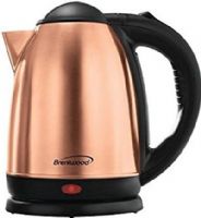 Brentwood Appliances KT-1790RG Rose Gold Electric Stainless Steel Kettle, Brushed Stainless Steel Rose Gold Finish, 1.7 Liter Capacity, BPA FREE, Auto Shut Off when Boiling or Dry, Overheat Shut Off, Illuminated Power Indicator, Kettle Lifts Off Base for Cord-Free Use, Dimensions 7.5" x 5.75" x 8.5", Weight 2 lbs, UPC 812330022313 (BRENTWOODKT1790RG BRENTWOOD-KT-1790RG BRENTWOOD KT1790RG KT 1790RG) 
