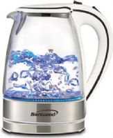 Brentwood Appliances KT-1900W Borosilicate Glass Tea Kettle, White Color, 1.7 Liter Capacity, BPA FREE, Removable Filter, 360 Degree Cordless Base, Boil-Dry Protection, Dimensions 8.25"L x 6.5"W x 9.25"H, Weight 3.2 lbs, UPC 812330020524 (BRENTWOODKT1900W BRENTWOOD-KT-1900W BRENTWOOD KT1900W KT 1900W) 