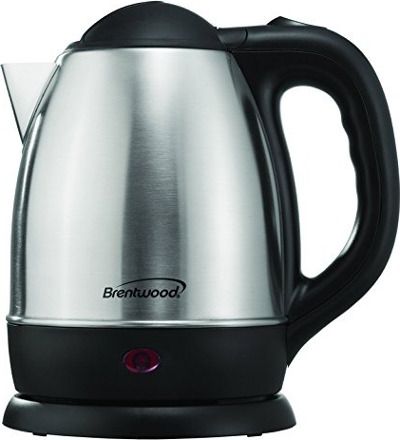 Brentwood Appliances KT-1780 Stainless Steel Electric Cordless Tea Kettle, Brushed Stainless Steel Finish, 1.5 Liter Capacity, BPA FREE, Auto Shut Off when Boiling or Dry, Overheat Shut Off, Illuminated Power Indicator, Kettle Lifts Off Base for Cord-Free Use, Dimensions 7.75
