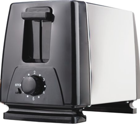 Brentwood Appliances TS-280S Two Slice Toaster, Elegant Combination of Black and Stainless Steel Design, Wide Slots for Gourmet Breads, Seven Settings for Desired Browning Level, Dimensions 9