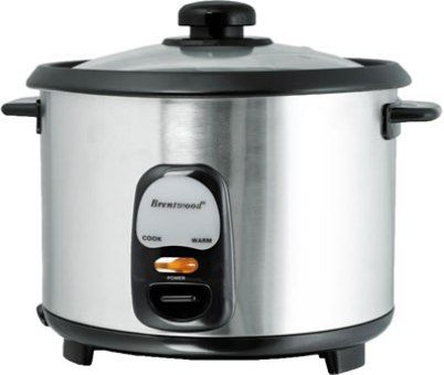 Brentwood TS-15 Rice Cooker, 8 Cup Capacity, 500 Watts Power, Stainless Steel Body, Non-Stick Coated Inner Pot, Elegant Design, Automatic Shut Off, cETL Approval Code, Dimension (LxWxH) 11.5 x 10 x 9.25, Weight 5.0 lbs., UPC 181225000287 (BRENTWOODTS15 TS15 TS 15)