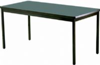 Barricks BRKUTDL2472  Customizable Deluxe Non-Folding Fixed Height Utility Table, 1.25'' Thick Particleboard Top with Backer Sheet, 2.25'' Steel Apron under Top provides added support to prevent bowing of table, 1.25'' Square Legs made of 18 gauge steel, Several Sizes to Fit your needs, Floor adjustable glides (BRKUTDL2472 BRKUTDL-2472 BRKUTDL 2472) 
