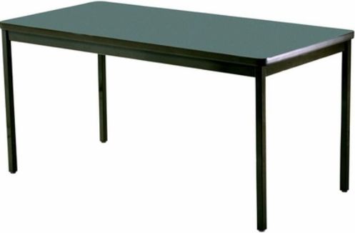 Barricks BRKUTDL2472  Customizable Deluxe Non-Folding Fixed Height Utility Table, 1.25'' Thick Particleboard Top with Backer Sheet, 2.25'' Steel Apron under Top provides added support to prevent bowing of table, 1.25'' Square Legs made of 18 gauge steel, Several Sizes to Fit your needs, Floor adjustable glides (BRKUTDL2472 BRKUTDL-2472 BRKUTDL 2472)
