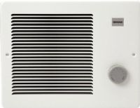 Broan 170 Wall Heater, White grille has downflow louvers to direct heat gently toward the floor and a one-piece design with baked enamel finish for durability, Adjustable, front-mounted thermostat offers a simple way to control the level of heat, Rapid warm up time due to an efficient Alloy heating element that provides comforting heat in seconds; UPC 026715004430 (BROAN170 BROAN-170) 