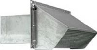 Broan 649 Wall Cap, For 3 1/4" x 10" duct, Spring-loaded backdraft damper, Built-in bird screen, .025 Aluminum natural finish, UPC 026715003945 (BROAN-649 BROAN 649) 