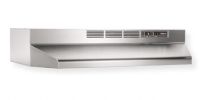 Broan BUEZ130SS 30" Ductless Under-Cabinet Range Hood with Easy Install System, Stainless Steel; EZ1 Installation System; Non-vented; 2-speed rocker fan switch; 2-fan speeds; Dimensions 17.5" D x 6" H x 30" W; Weight 15 lbs (BROANBUEZ130SS BROAN-BUEZ130SS BUEZ-130SS BUEZ130-SS BUEZ130-SILVER) 