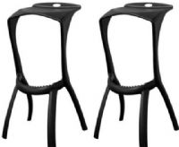 Wholesale Interiors BS-207-BLK Zinley Black Molded Plastic Modern Bar Stool, Backless design opens up space and eliminates the look of a cluttered, crowded bar, Lightweight, sturdy and easily repositionable, Ridged footrest gives extra support, Contemporary addition, Set includes two bar stools, UPC 847321001442 (BS207BLACK BS-207-BLACK BS 207 BLACK BS207 BS 207 BS 207 BS207BLK BS-207-BLK BS 207 BLK) 