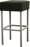 Wholesale Interiors BS-320-BLK Andante Black Faux Leather Counter Stool, Modern counter stool, 13.25" Seat Height, Powder-coated steel frame in matte gray, Black faux leather seat, Polyurethane foam padding, Non-marking feet, UPC 878445009700 (BS320BLK BS-320-BLK BS 320 BLK BS320BLACK BS-320-BLACK BS 320 BLACK) 