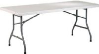 Office Star BT06Q Resin Multi Purpose Table, 6', Durable Construction, Light Weight Sleek Design, Powder Coated Tubular Frame, Leg Tube, 1.125" x 1.1 mm, 45 mm Thick Table Top (BT-06Q BT 06Q) 