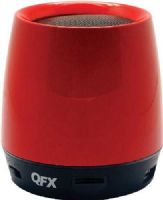 QFX BT-106-RD Portable Rechargeable Bluetooth Speaker with Microphone, Red, Compatible with most Bluetooth Capable Phones, Stream Music From Bluetooth Capable Devices, Receive and Make Calls With Bluetooth Capable Phones, USB/Micro-SD/FM radio, Headphone Jack, Aux –In With PC, CD Players and MP3/MP4 Players, UPC 606540021286 (BT106RD BT106-RD BT-106RD BT-106) 