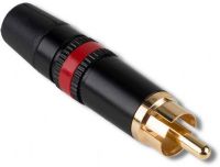 RCA BT297RE Plug With Black Shell, Red Band; Nickel-plate Red metal shell; Gold-plated center pin; 0.250" max cable OD; Weight 0.1 Lbs; UPC RCABT297RE (RCABT297RE RCA BT297RE BT 297 RE BT297 RE BT 297RE RCA-BT297RE BT-297-RE BT297-RE BT-297RE) 