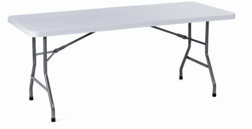 Boss Office Products BT3096 Molded Folding Table 30X96; Plastic and steel construction provides strength, stability, and is very lightweight; Plastic molded table surface won't stain, chip, warp, or crack; Ergonomically designed handholds along edges for ease of handling; Leg locking mechanism holds legs closed during storage and transport; Dimension 30 W x 96 L x 29 H in; Wt. Capacity (lbs) 500; Item Weight 48 lbs; UPC 751118309638 (BT3096 BT3096 BT3096)