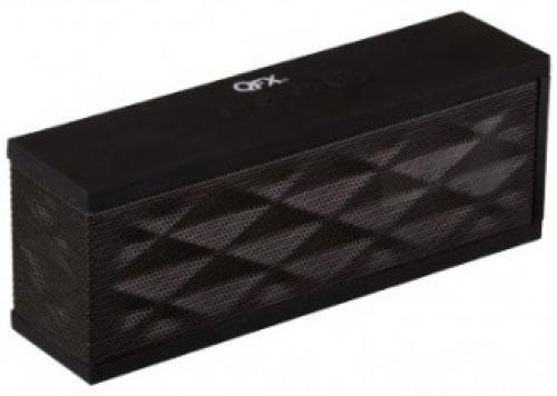 QFX BT37BKC Portable Rechargeable Bluetooth Speaker with Microphone; Compatible with all Bluetooth Capable Phones; Stream Music From Bluetooth Capable Devices; Receive and Make Calls With Bluetooth Capable Phones; Aux In With PC, CD Players and MP3/MP4 Players; Built-in Lithium Battery; USB to Micro-USB Charging Cable Included; 3.5mm Cable Included; Color: Black/Charcoal, UPC 606540013403 (BT37BKC BT37BKC)