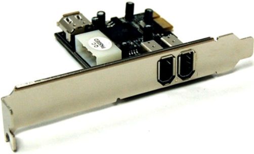 Bytecc BT-PE1394 PCIe Firewire 1394a Card 2+1 Ports, Compliant with PCI Express Base Specification 1.0a, Compliant with IEEE 1394-1995, 1394a-2000 and OHCI 1.1 Sandards, PCI Express 1-land(x 1) Firewire adapters works with PCI express slots with different lane width, Installs in any available PCI Express slot and supports data transfer rates up to 400Mbps (BTPE1394 BT PE1394)