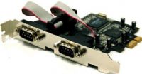 Bytecc BT-PE2S PCIe Serial Card 2 Ports, Compliant with PCI Express Base Specification 1.0a, Supports 2 x UART serial port, Buld in 16C550 compatible UART with 16 byte transmit-receive FIFO, 2 x 9 pins serial connectors (BTPE2S BT PE2S) 