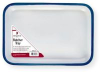 Heritage Arts BTR0711 Butcher Tray; Size 7.5" x 11"; Made of metal with an enamel surface for easy cleaning; Suitable for oils, acrylics, or watercolor; All the trays have a convex center so water will run to the edge; UPC 088354806646 (BTR0711 BTR-0711 TRAY-BTR0711 HERITAGEARTSBTR0711 HERITAGEARTS-BTR0711 HERITAGE-ARTS-BTR0711) 