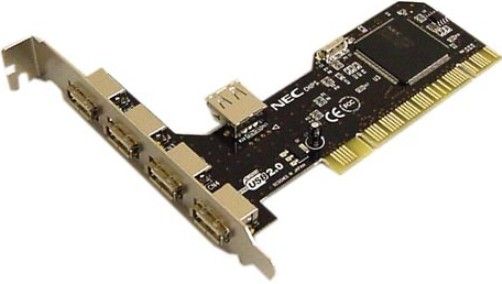 Bytecc BT-U2410N USB 2.0 4+1 Port PCI Card With NEC Chipset, USB 2.0 EHCI and USB 1.1 OHCI Compliant, Backward compatible with USB 1.1 devices, Transfer rate: Each port up to 480Mbps, Connects up to 127 USB devices simultaneously, Over current protection, each port 500mA, Support Windows 98 or above (BTU2410N BT U2410N BTU-2410N BT-U2-410N)