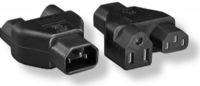 BTX BTX-PA1004 NEMA/IEC Adapter, Black Color; Supply End in 1 IEC-60320-C14 Plug; Equipment End in 1 IEC-60320-C13 Receptacle and NEMA 5-15 Receptacle; Weight 0.1 lbs; UPC N/A (BTX PA1004 BTX PA 1004 BTX-PA-1004) 
