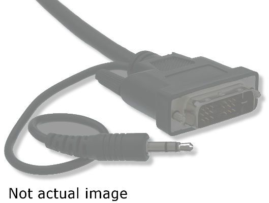 BTX DVIAUD50 DVI-D Plus Stereo male to male Cable, Black Color; DVI-D Single Link Assembly male to male; Plus Stereo Audio male to male; Dimensions 50' L; Weight 12 lbs (BTX-DVIAUD50 BTX DVIAUD50 DVIAUD50)