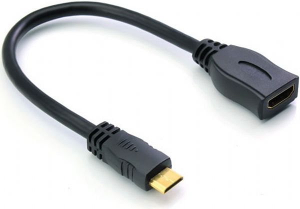 BTX HD5201 High Speed MiniHDMI to HDMI Female; Connects any HDTV, receivers to HD camcorders with HDMI; Mini HDMI (Type C) to HDMI female (Type A); 10 Feet; Weight 0.5 lbs, UPC N/A (BTXHD5201 BTX HD5201 BTX-HD5201 BTX)