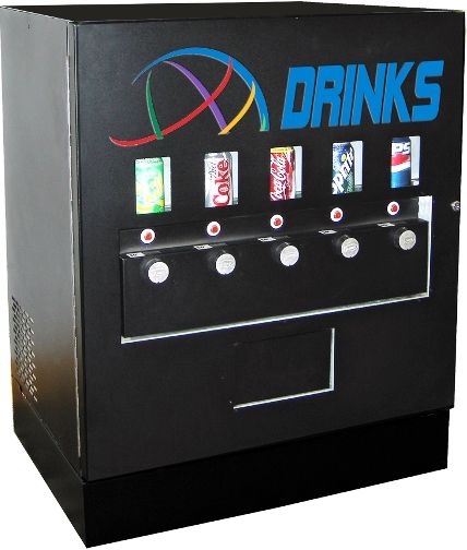 Seaga BV155 Five Select Soda Vending Machine, R134a refrigerant for responsible eco-vending, Environmentally friendly high-R insulation, Positive flow delivery for instant loading, Despite compact size, it holds 155 12 ounce canned beverages, Mechanical design insures never out of order, Individual electronic sold out light for each column, UPC 760799415538 (BV-155 BV 155)