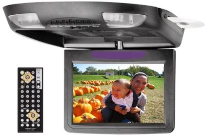 Boss Audio BV9.2BA Flip Dowm 9.2 Widescreen TFT Monitor with Built-In DVD Player with Built-In IR Transmitter, Resolution: 1152 x 234 pixels, Brightness: 500 nits, Wide Angle Off-axis Visibility, NTSC/PAL Compatible, Audio/Video Input Connections, UPC 791489106320 (BV92BA BV9-2BA BV9 2BA)