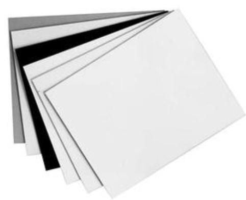 Alvin BW1620-50 Black & White Mat Board, 16 x 20 in, Box of 50 pcs, One side black and one side white mat board with a cream colored core, Traditional board for mounting or matting photographs, Ship Weight 22.5 lbs, UPC 088354803171 (BW1620 50 BW162050)