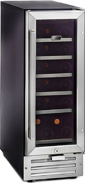 Whynter BWR-18SD Built-In Wine Refrigerator in Stainless Steel, 18 Bottle Capacity, 1 Number of Doors, 6 Number of Shelves, 1 Number of Temperature Zones, 40F Minimum Temperature, 12
