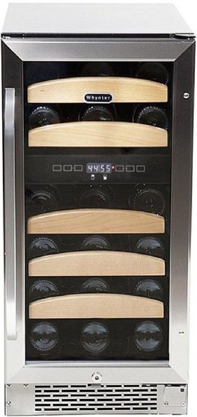 Whynter BWR-281DZ Dual Temperature Zone Built-In Wine Refrigerator, 28 Bottle Capacity, 1 Number of Doors, 5 Number of Shelves, 2 Number of Temperature Zones, 115 Voltage, 41 F Minimum Temperature, 15