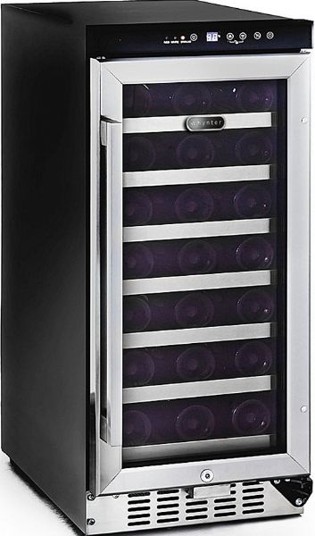 Whynter BWR-33SD Built-In Wine Refrigerator in Stainless Steel, Auto / Cycle Defrost Type, 33 Bottle Capacity, 1 Number of Doors, 7 Number of Shelves, 1 Number of Temperature Zones, 14.75