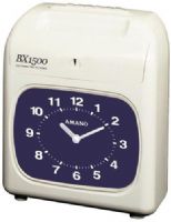 Amano BX-1500 Electronic Time Recorder, Auto card feed/print, Large, easy to read analog clock face, Automatic Daylight Saving Time adjustment, Print format includes day/date, 0-23 hours, AM/PM, minutes (10th or 100th), Weekly, bi-weekly, semi-monthly and monthly pay periods (BX1500 BX 1500 BX-150 BX150) 