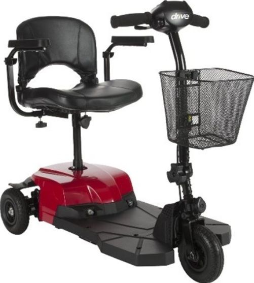 Drive Medical BOBCAT X3 Three Wheel Compact Mobility Scooter, 4 mph Top Speed, 7.5 miles Maximum Range, 45