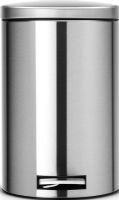 Brabantia 478161 Pedal Bin with Motion Control, 12 liter, Odour proof, silent closing lid, Plastic Bucket, Matte Steel Fingerprint Proof, Corrosion resistant, Removable plastic inner bucket, 13.78" x 9.83" x 15.75", Stainless steel Finish  (478161 478-1-61 47 81 61 BRABANTIA478161 BRABANTIA-478161 BRABANTIA 478161) 