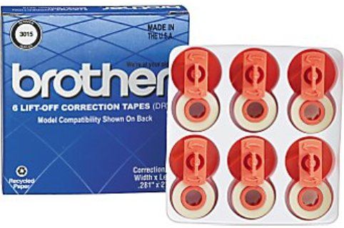 Brother 3015 Lift-off correction typewriter tape, For use with EM530, EM630, ML100, ML300 and SX4000 Type Writers Series, UPC 012502020189 (3015 BROTHER 3015 BROTHER 3015)