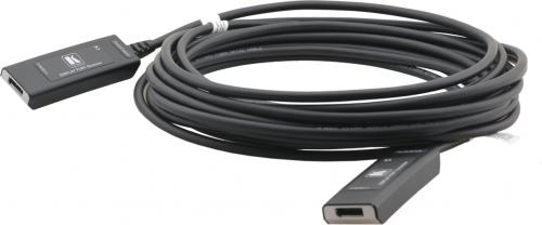KRAMERELECTRONICSCFODPMFODPM328 Optical Fiber/DisplayPort Hybrid Extension Cable; EDID PassThru - Passes EDID signals from source to display; Zero EMI - High data security with negligible RFI/EMI emissions; POWER CONSUMPTION:: 5V DC, 1.0A SMPS; DIMENSIONS:: 3.5cm x 9.9cm x 1.6cm (1.38
