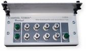 Channel Vision C-0333 8 Output Bi-Directional Amplified Splitter Module; Silver; Snaps directly into a structured wiring enclosure; 8 Amplified outputs: 4.5 deciBels gain; Increases signal strength; Superior low signal to noise ratio; Amplified return path from 5 to 42 Megahertz; Advanced Bandwidth 5 to 1550 Megahertz; UPC 690240025972 (C0333 C-0333 C-0333-SPLITTER C-0333-MODULE SPLITTER-C-0333 SPLITTER-C0333) 