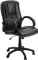 Innovex C0401L29 Sella High-Back Leather Executive Office Chair, Black Base Finish, Leather Exterior Seat Material, Plush cushioning for long term seating, Dual padded arm rest system for maximum comfort, Tilt tension, upright locking support and lumbar adjustment, 45.7'' H x 26'' W x 26.8'' D, UPC 811910040129 (C0401L29 C0-401L-29 C04 01L 29) 