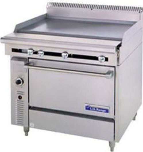 Garland C0836-1-1 Cuisine Series Heavy Duty Range, 40,000 BTU burner, 100% safety oven pilot, Stainless front and sides, Fully insulated oven interior, 1 1/4