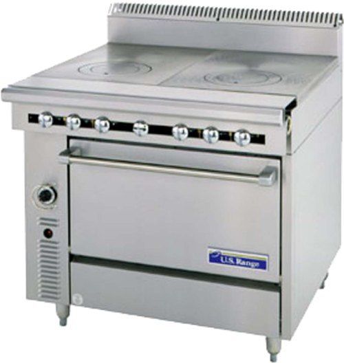 Garland C0836-10M Cuisine Series Heavy Duty Range, 40,000 BTU burner, 2 hot tops, Removable lids and rings, Fully insulated oven interior, 1.25